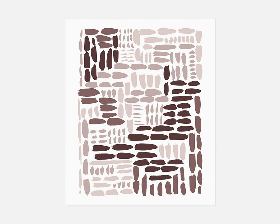 Gridlock Art Print - Mauve