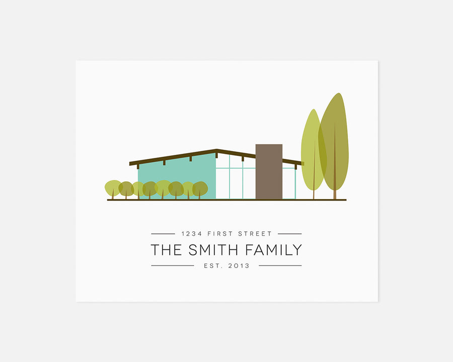 Personalized House Art Print