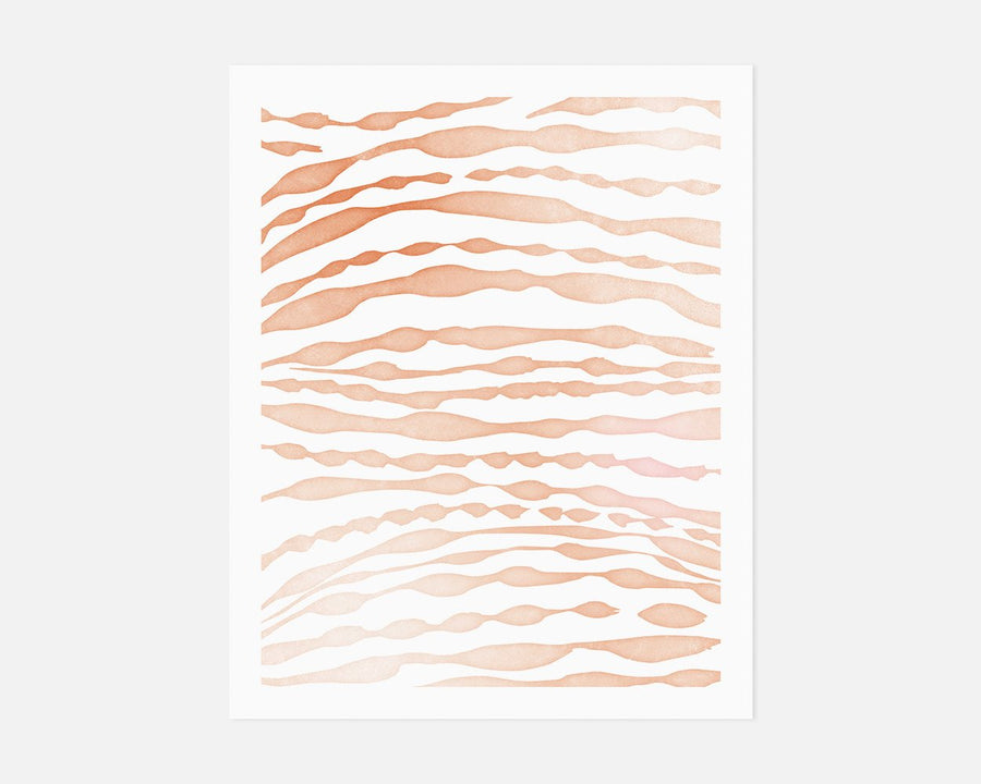 Ripple II Art Print - Orange