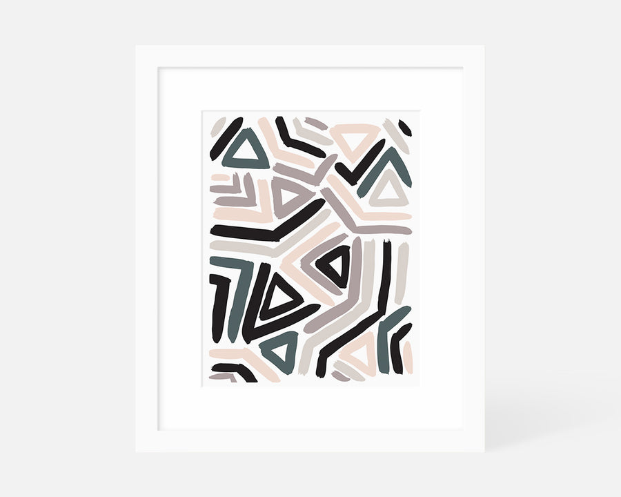 Angular Art Print - Pastel