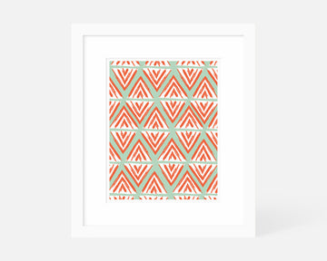 Arrowhead Art Print - Coral