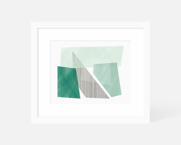 Blocks Art Print - Emerald