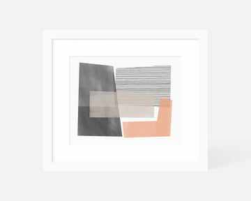 Blocks Art Print - Peach