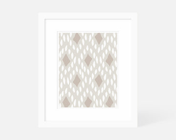 Diamond II Art Print - Taupe