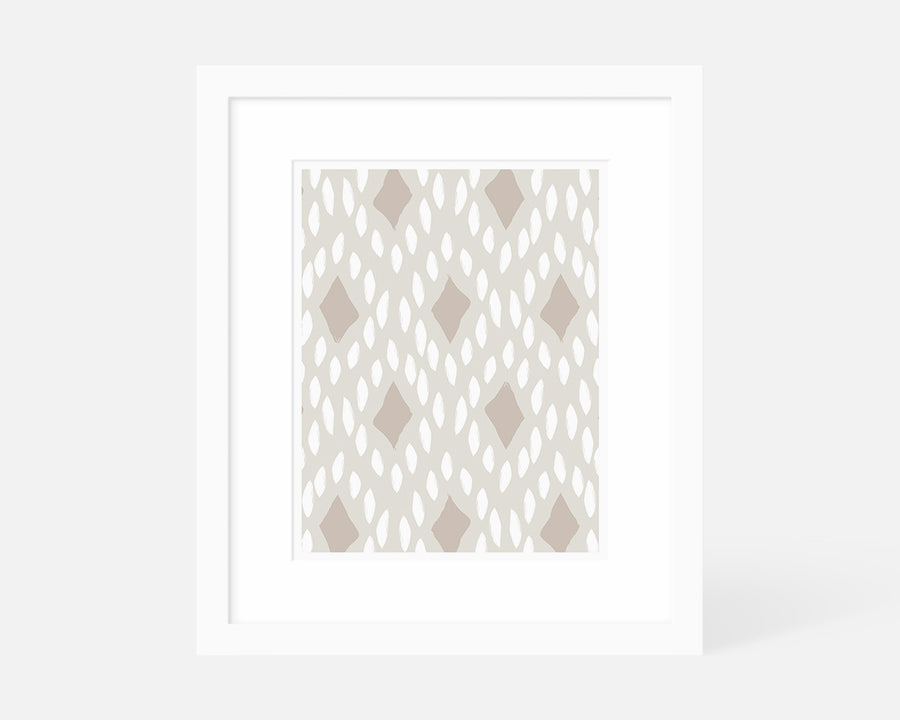 Diamond II Art Print - Taupe