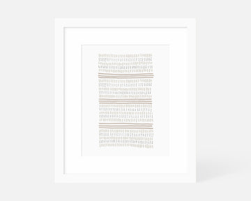 Dots and Dashes Art Print - Taupe