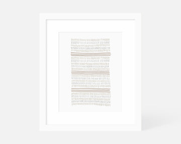 Dots and Dashes Art Print - Taupe