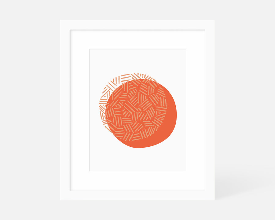 Eclipse Art Print - Coral