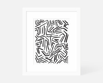 Flux Art Print - Black