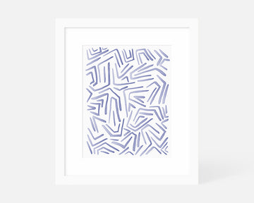 Flux Art Print - Blue