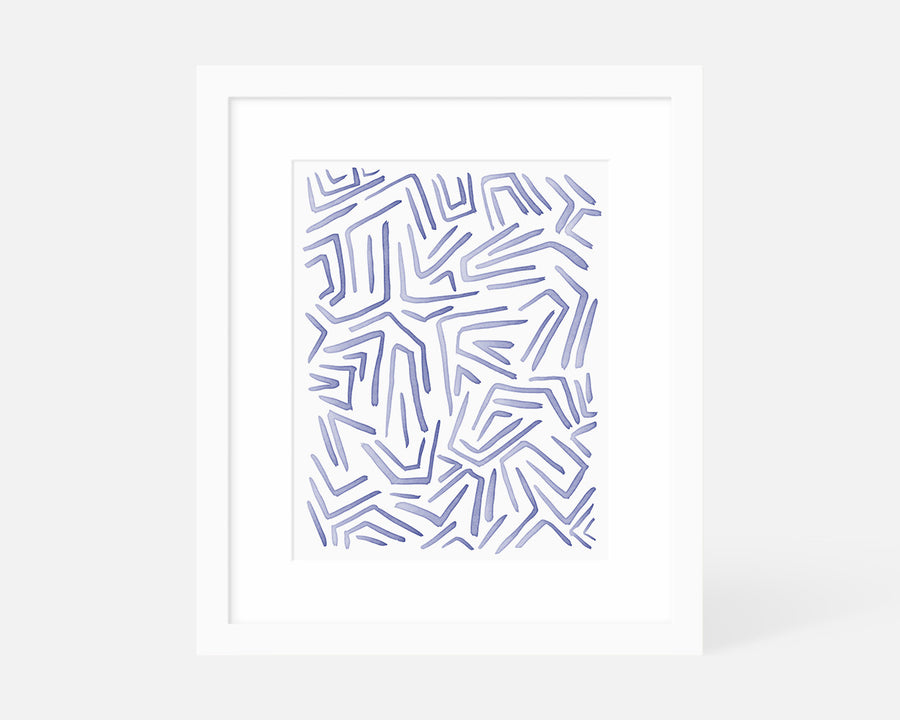 Flux Art Print - Blue