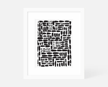 Gridlock Art Print - Black