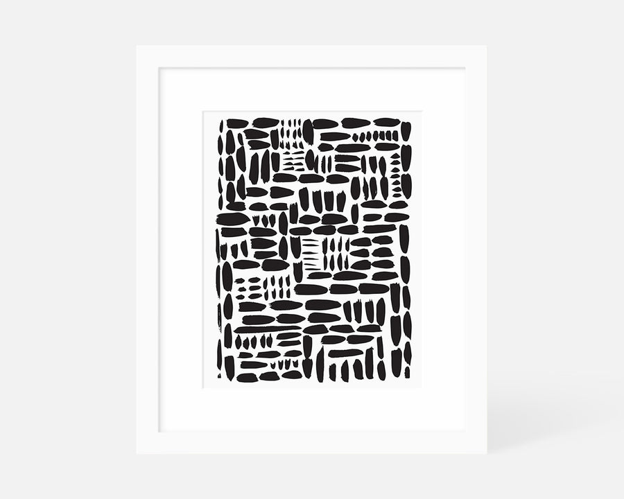 Gridlock Art Print - Black
