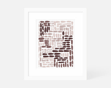 Gridlock Art Print - Mauve