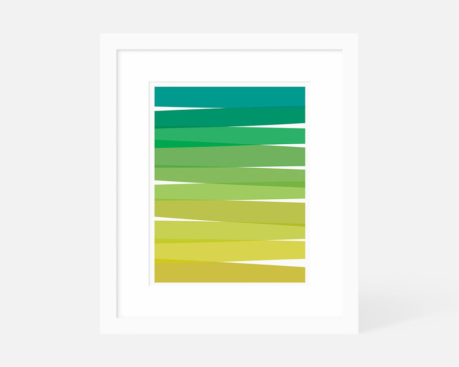 Ombre Art Print - Green