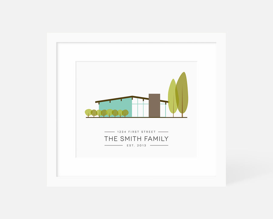 Personalized House Art Print