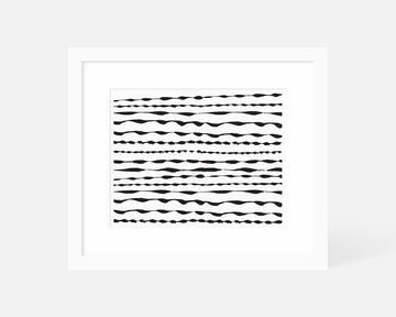 Ripple Art Print - Black