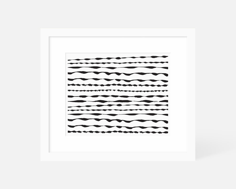 Ripple Art Print - Black