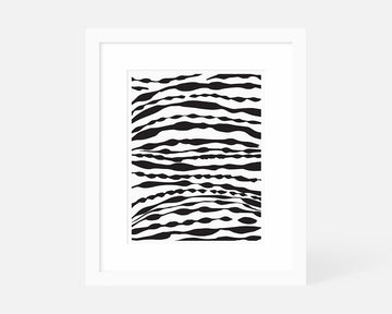 Ripple II Art Print - Black