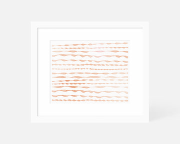 Ripple Art Print - Orange