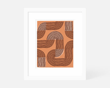 Road Trip Art Print - Orange