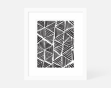 Striped Triangle Art Print