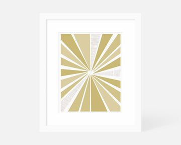 Sunburst Art Print - Yellow