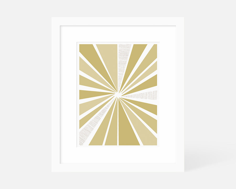 Sunburst Art Print - Yellow