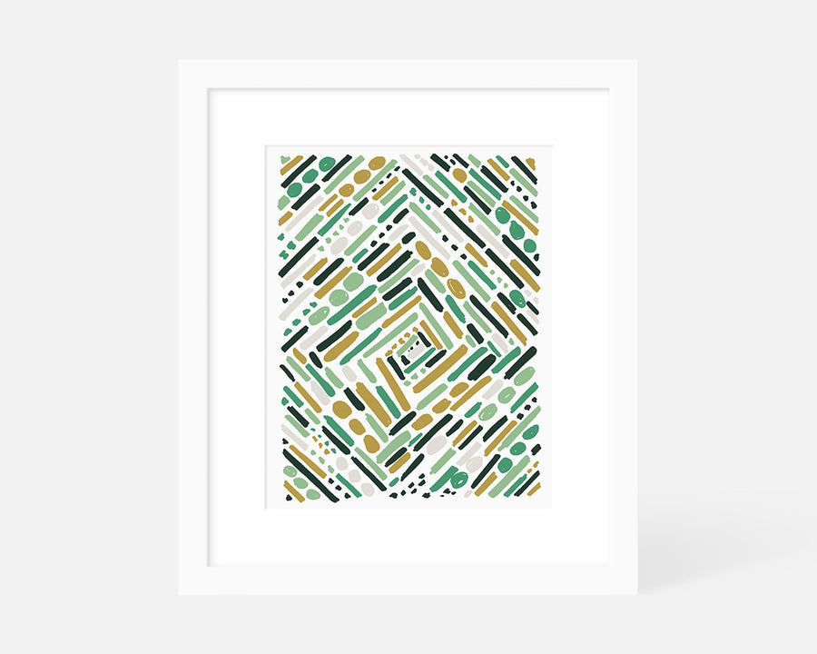 Tunnel Art Print - Green