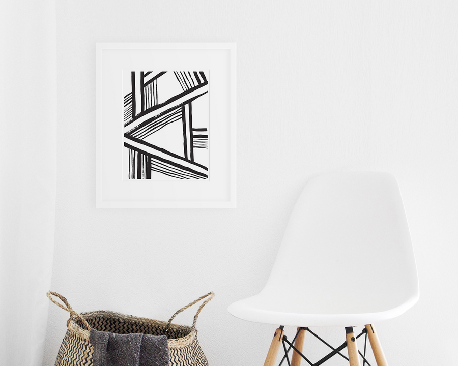 A-Frame Art Print - Black