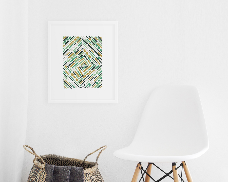 Tunnel Art Print - Green