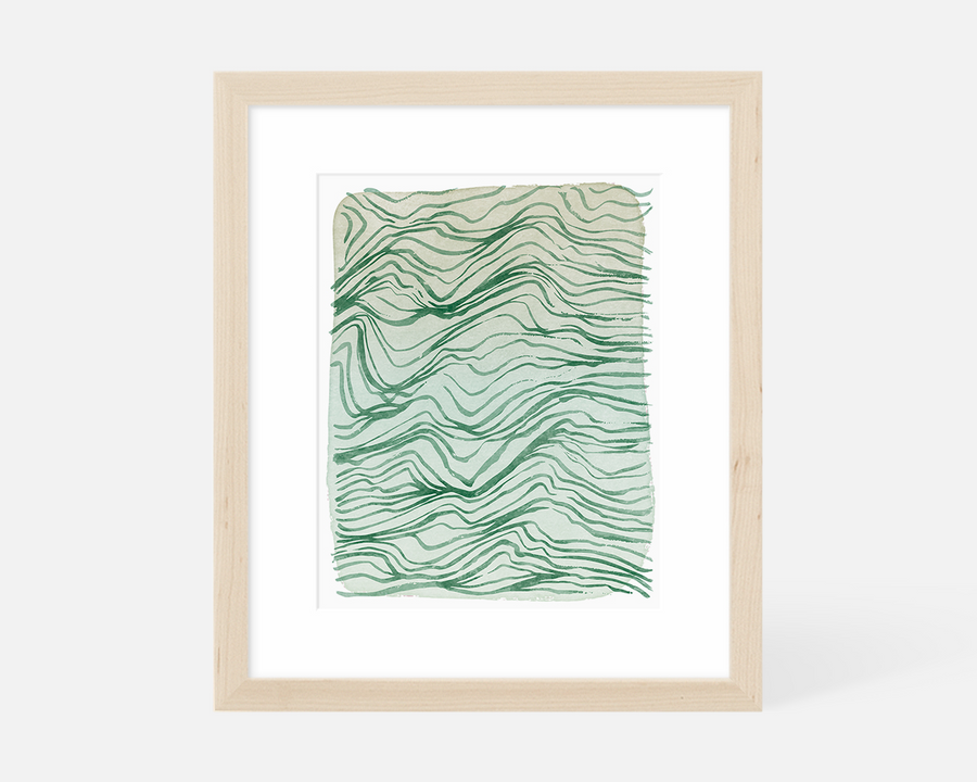 Topography Art Print - Green