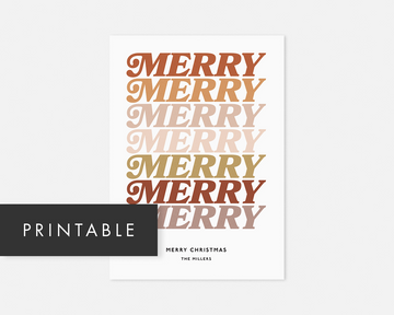 Merry Merry Holiday Card [Printable]